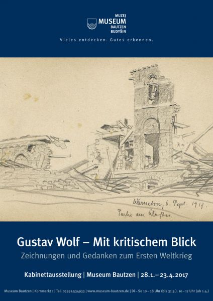 Ausstellungsplakat: Gustav Wolf - Mit kritischem Blick